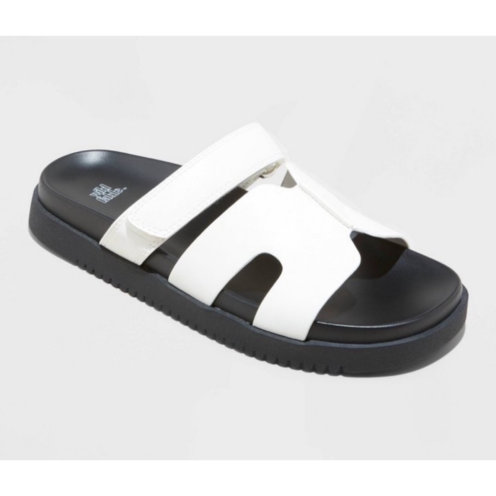 Wild Fable slide sandals in white